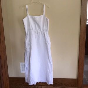 Like New white linen dress size 8